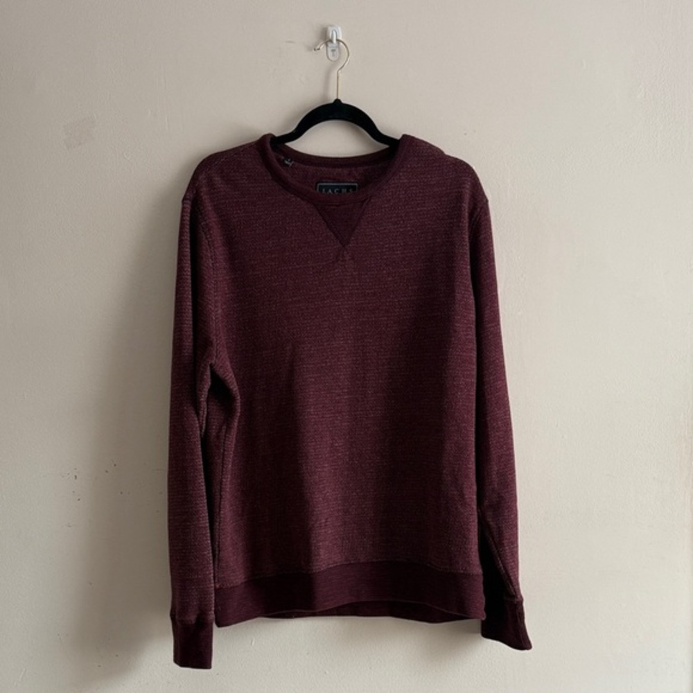 Jachs New York Men's Maroon Crewneck Sweater